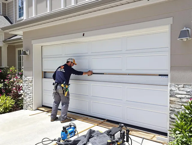 South Pasadena Garage Door Repair team performing complete garage door replacement at South Pasadena residence