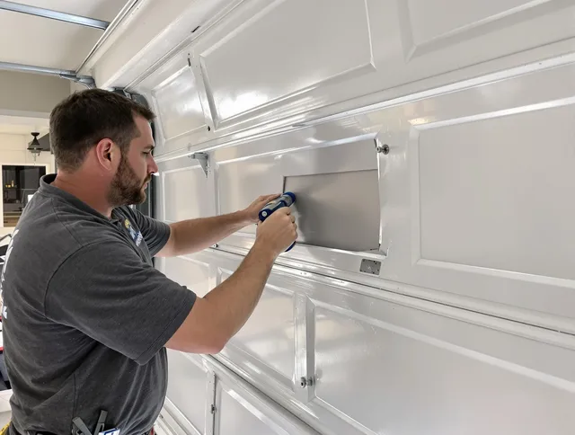 Garage door panel repair by South Pasadena Garage Door Repair in South Pasadena
