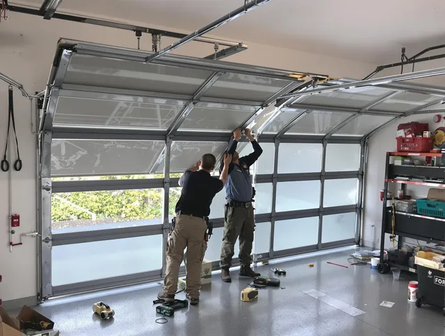 South Pasadena Garage Door Repair expert performing precise panel replacement on South Pasadena garage door