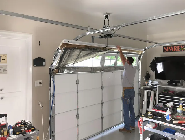Garage door section replacement by South Pasadena Garage Door Repair in South Pasadena